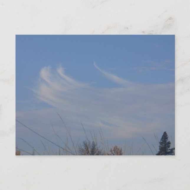 Whimsical Dancing Clouds Postcard (Front)