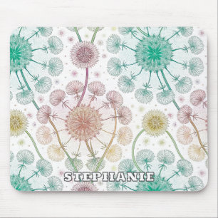 Whimsical Dandelion Breeze – Pastel Botanical Mouse Pad