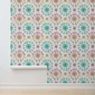 Whimsical Dandelion Breeze – Pastel Botanical Wallpaper