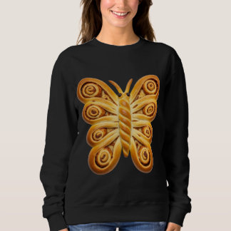 Whimsical Danish Pastry Butterfly Sweatshirt