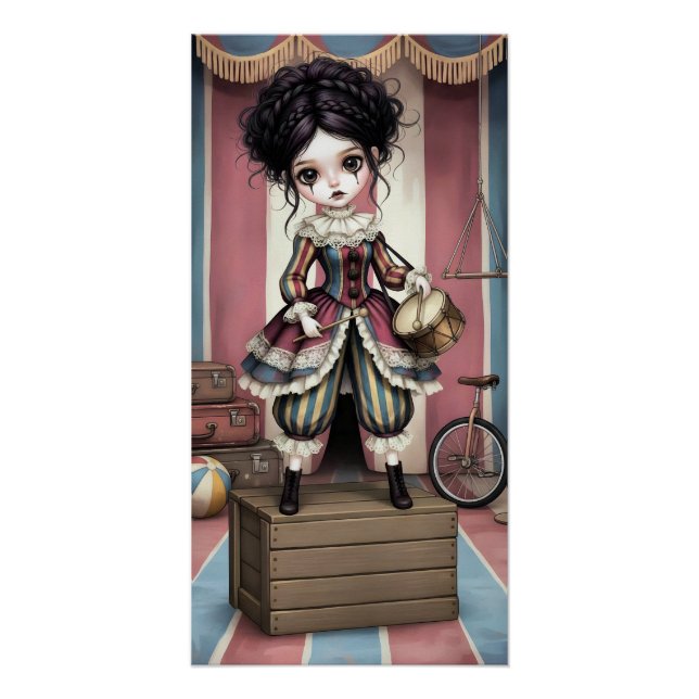Whimsical Dark Circus Doll Poster (Front)