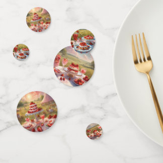 Whimsical decadent Strawberry Shortcake party Confetti