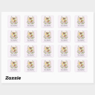 Whimsical Deer Baby Shower Sticker Sheet