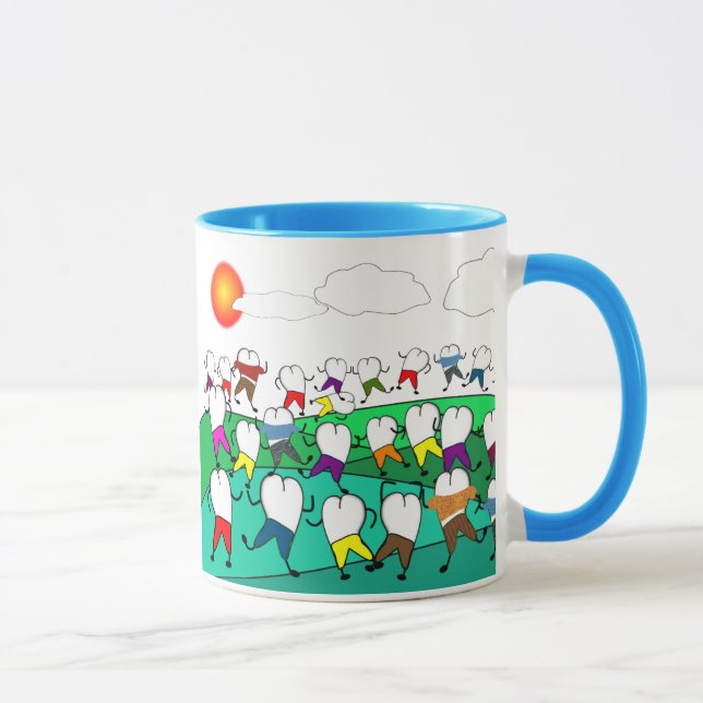 Whimsical Dental  Tooth Art Gifts Mug (Right)