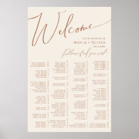Whimsical Desert | Beige Alphabetical Seating