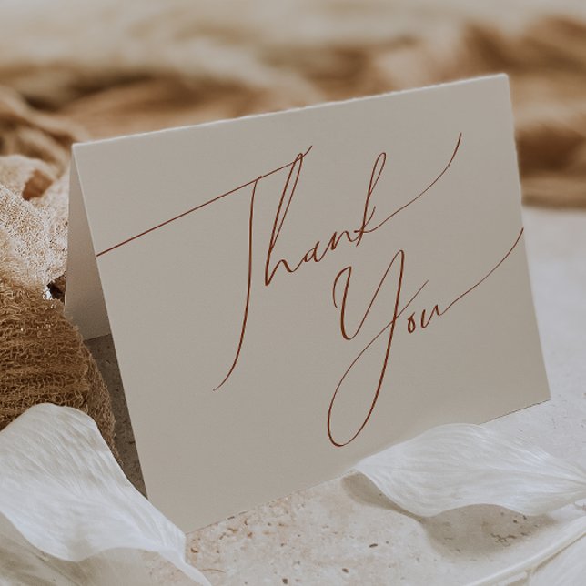 Whimsical Desert | Beige Folded Thank You Card (Creator Uploaded)