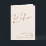 Whimsical Desert | Beige Folded Wedding Program<br><div class="desc">This whimsical desert | beige folded wedding program is perfect for your simple rustic western beige and terracotta earth tones wedding. The neutral earthy boho colour palette is vintage southwestern with a modern retro feel. The script is a delicate minimalist handwritten calligraphy that is quite elegant and romantic. The product...</div>