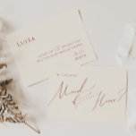 Whimsical Desert | Beige Maid of Honour Card<br><div class="desc">This whimsical desert | beige maid of honour card is perfect for your simple rustic western beige and terracotta earth tones wedding. The neutral earthy boho colour palette is vintage southwestern with a modern retro feel. The script is a delicate minimalist handwritten calligraphy that is quite elegant and romantic. The...</div>