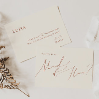 Whimsical Desert | Beige Maid of Honour Card