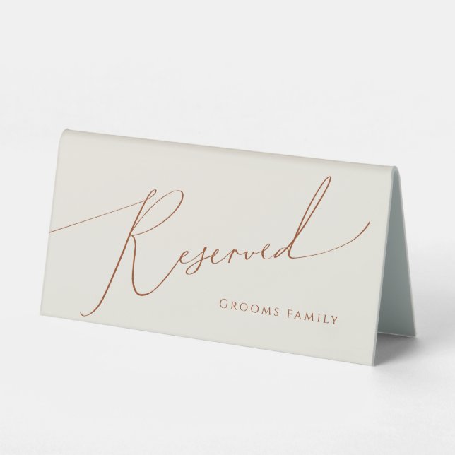 Whimsical Desert | Beige Reserved Table (Front)