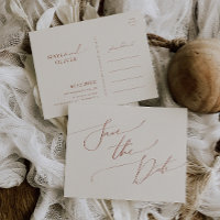 Whimsical Desert | Beige Save The Date Postcard