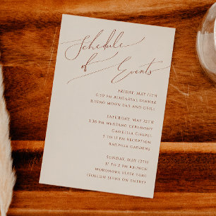 Whimsical Desert   Beige Schedule of Events Enclosure Card