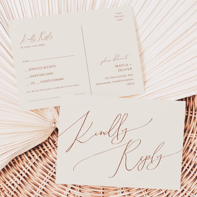 Whimsical Desert | Beige Song Request RSVP Postcard (Creator Uploaded)