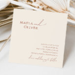 Whimsical Desert | Beige Square Wedding Invitation<br><div class="desc">This whimsical desert | beige square wedding invitation is perfect for your simple rustic western beige and terracotta earth tones wedding. The neutral earthy boho colour palette is vintage southwestern with a modern retro feel. The script is a delicate minimalist handwritten calligraphy that is quite elegant and romantic. The product...</div>