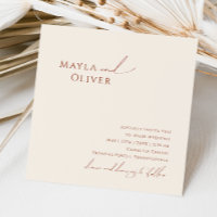 Whimsical Desert | Beige Square Wedding