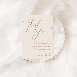 Whimsical Desert   Beige Table Thank You Card