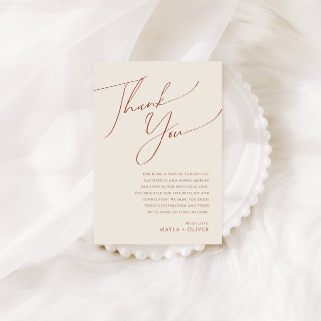Whimsical Desert | Beige Table Thank You Card (Creator Uploaded)