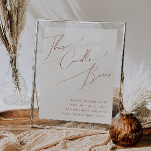 Whimsical Desert   Beige This Candle Burns Poster