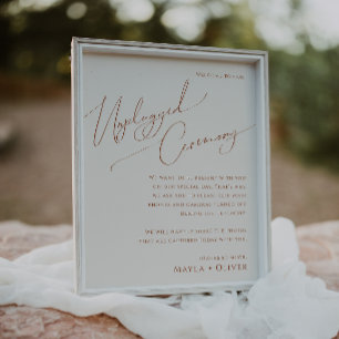 Whimsical Desert   Beige Unplugged Ceremony Poster