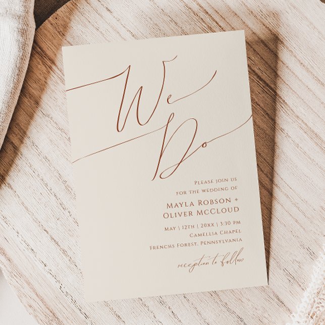 Whimsical Desert | Beige We Do Wedding Invitation (Creator Uploaded)