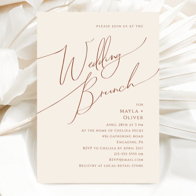 Whimsical Desert | Beige Wedding Brunch Invitation (Creator Uploaded)