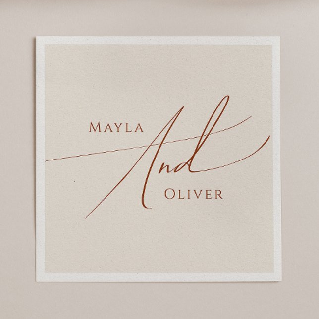 Whimsical Desert | Beige Wedding Napkins (Creator Uploaded)