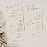 Whimsical Desert | Beige Wedding Program<br><div class="desc">This whimsical desert | beige wedding program is perfect for your simple rustic western beige and terracotta earth tones wedding. The neutral earthy boho colour palette is vintage southwestern with a modern retro feel. The script is a delicate minimalist handwritten calligraphy that is quite elegant and romantic. The product is...</div>