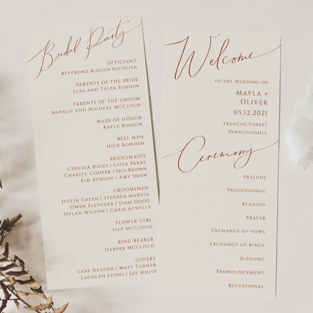 Whimsical Desert | Beige Wedding Program (Creator Uploaded)