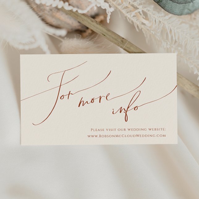 Whimsical Desert | Beige Wedding Website Enclosure Card (Creator Uploaded)