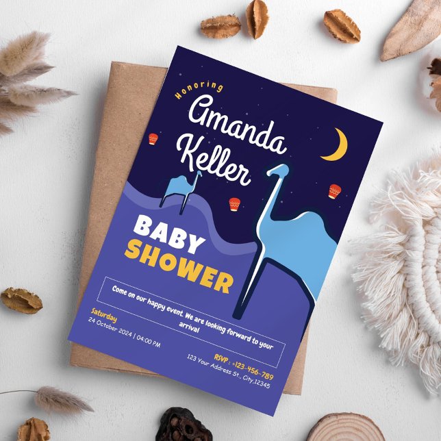Whimsical Desert Night Baby Shower Invitation (Creator Uploaded)