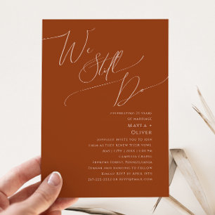 Whimsical Desert   Rust We Still Do Vow Renewal Invitation