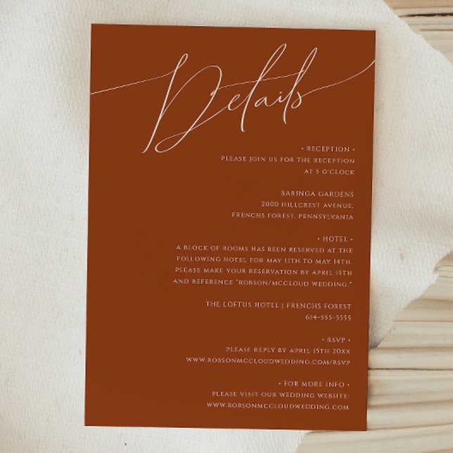 Whimsical Desert | Terracotta Details Enclosure Card (Creator Uploaded)