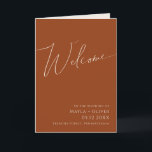 Whimsical Desert | Terracotta Folded Wedding Program<br><div class="desc">This whimsical desert | terracotta folded wedding program is perfect for your simple rustic western beige and terracotta earth tones wedding. The neutral earthy boho colour palette is vintage southwestern with a modern retro feel. The script is a delicate minimalist handwritten calligraphy that is quite elegant and romantic. The product...</div>