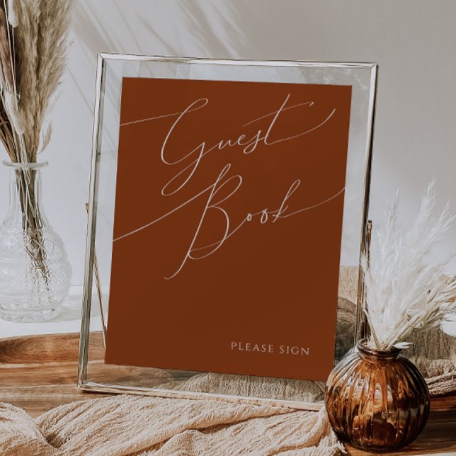 Whimsical Desert | Terracotta Guest Book Sign (Creator Uploaded)