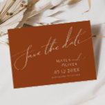 Whimsical Desert | Terracotta Horizontal Save The Date<br><div class="desc">This whimsical desert | terracotta horizontal save the date is perfect for your simple rustic western beige and terracotta earth tones wedding. The neutral earthy boho colour palette is vintage southwestern with a modern retro feel. The script is a delicate minimalist handwritten calligraphy that is quite elegant and romantic. The...</div>