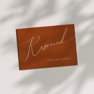 Whimsical Desert | Terracotta Reserved Sign