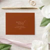 Whimsical Desert | Terracotta Self Addressed RSVP