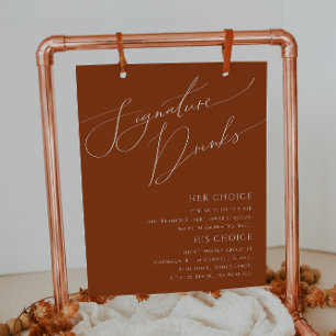 Whimsical Desert Terracotta Signature Drinks Sign