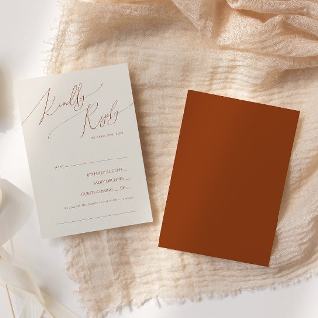 Whimsical Desert Terracotta Song Request RSVP Card (Creator Uploaded)