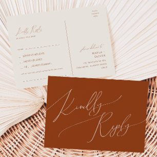 Whimsical Desert   Terracotta Song Request RSVP Postcard