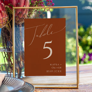 Whimsical Desert   Terracotta Table Number