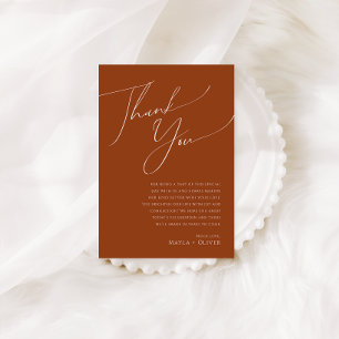 Whimsical Desert Terracotta Table Thank You Card