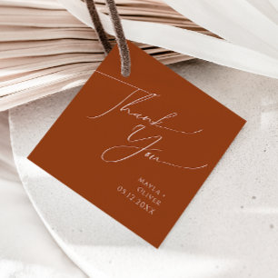 Whimsical Desert Terracotta Thank You Favour Tags