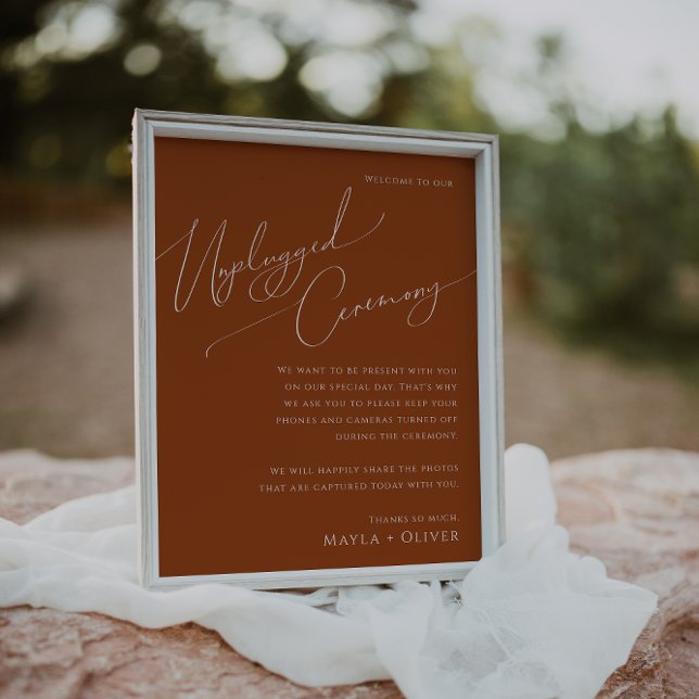 Whimsical Desert | Terracotta Unplugged Ceremony Poster (Creator Uploaded)