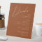 Whimsical Desert | Terracotta Wedding Drinks Menu