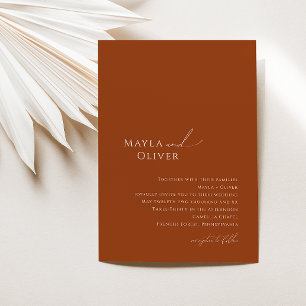 Whimsical Desert   Terracotta Wedding Invitation