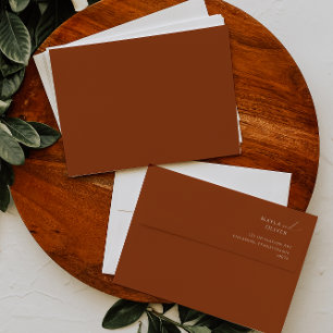 Whimsical Desert   Terracotta Wedding Invitation Envelope