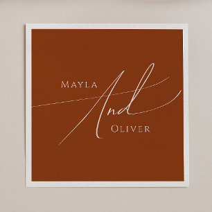 Whimsical Desert Terracotta Wedding Napkins