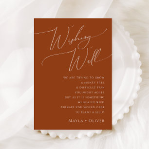 Whimsical Desert   Terracotta Wedding Wishing Well Enclosure Card