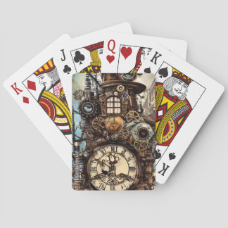 Whimsical Detailed Steampunk Fantasy Paris Playing Cards